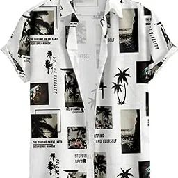 le pery Casual Shirt for Men | Cotton Blend Stratchable Stylish Shirt | Half Sleeve Regular Fit Summer | Lightweight Textured Fabric | Perfect for Daily & Weekend Wear image 1