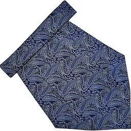 voici France Mens cravat ascot tie paisiley design Red color satin microfiber free size-picture-18