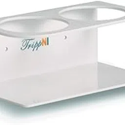 TrippNT 50017 White Acrylonitrile Butadiene Styrene Double Bottle Holder, Stores 2 Bottles of 500mL, 4.25" Diameter x 7.5" Width x 3.25" Height-picture-27