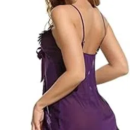 weavewear clothing Lace & net Floral Above Knee Babydoll Lingerie Nightgowns V Neck Nightwear for Wife, Women Wedding Valentine Special Night Occasion Festival-picture-39