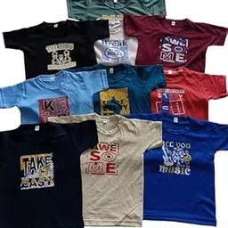 (Pack of 10) Trendy Baby Boy T-Shirt Collection, Cotton Casual Wear, Multiple Colors, 2 Year Age Group, Graphic Print Design image 1