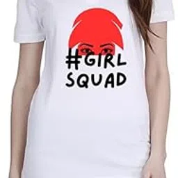 Girl Squad (RED) White Women Polo T-Shirt-picture-39