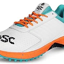 DSC Jaffa 22 Cricket Shoes for Men and Boys UK-6 White-Orange-picture-10