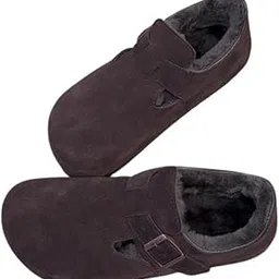 fulaida Women's Sheepskin Leather Flat Shoes with Velvet Lining | Warm Winter Cotton Slip-Ons-picture-11