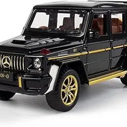 Exclusive Alloy Metal Pull Back Die-cast Car Scale Model with Sound Light Mini Auto Toy for Kids Metal Model Toy Car with Sound and Light New Version-AMG G63 Black-image-1