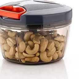 Kitchen Vegetable & Fruit Cutter | Mini Handy Chopper | Multipurpose for Veggies, Salad, Dry Fruit | Quick String Chopper with 3 Stainless Steel Blades (450 ml) | Compact & Easy to Use.-image-87