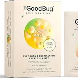 The Good Bug Smooth Move SuperGut Powder|1 Billion CFU of Clinically Proven Strains| Pre + Probiotic + Nutrients|Eases Constipation|Helps Regularise Bowel Movements|30 Days Pack, 30 grams image 1