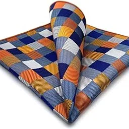 s&w shlax&wing Shlax&Wing Multicolor Checks Necktie Wedding Ties For Men Silk Extra Long Size 57.5" 63"-picture-34