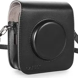 CAIUL Vintage PU Leather Fuji Square Case Bag for Fujifilm Instax Square SQ10 Camera (Black)-picture-11