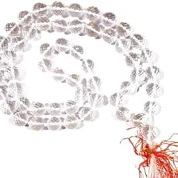 Rare Gems Gallery Beautiful Patika Mala Original with Certificate स्फटिक माला ओरिजनल सर्टिफिकेट AAA+++ Sphatik Mala 108 Beads Saftik Mala Transperant for Men and Women-picture-37