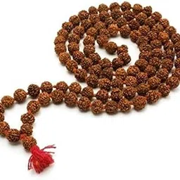 A&S Ventures Religious Original 5 Mukhi 108 Beads Rudraksha Mala for Mantra Jaap-image-21
