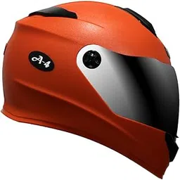 Turtle Helmet A4 Full Face Lightweight Ventilated Design with Scratch Resistive Multicolor ABS Plastic Helmet with Silvr Visor-Parent-image-49