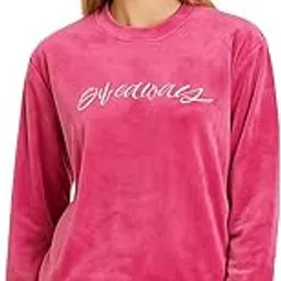 camey Women's Velour Sweatshirt, Round Neck, Long Sleeve, Casual Winter Pullover Top-picture-31