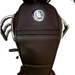 Sahara Seats Royal Enfield Meteor 350 Fireball/Stellar/Supernova Tank Cover (Brown), Leatherette-picture-11