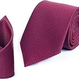 Men's Necktie & Pocket Square Set – Woven Microfiber Formal Tie for Business, Weddings & Special Occasions-image-6