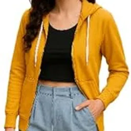 funday fashion Women's Trendy Fleece Zipper Sweatshirt with Hoodie for Women-picture-32