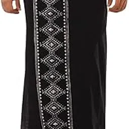 CRYSTAL HEAL Kangura Men’s Dhoti in Black | Block Printed Border Cotton Dhoti with Bohemian Hippie Vibes | Traditional Ethnic Wear for Festive, Wedding, Casual, and Cultural Occasions-image-27