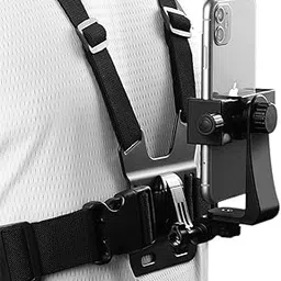 SEVAM Chest Belt Mount for Smartphone Camera Chest Strap Adjustable Kit Compatible with GoPro Hero & Action Cameras Chest Belt (Black)-picture-29