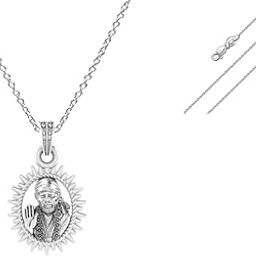 akshat sapphire God Shree Sai Baba chain Pendant (Pendant with Anchor Chain-22 inches) for Men & Women Pure Sterling Silver Lord Sai Baba chain Locket For Good Wealth & Health - MPSA7061-picture-21