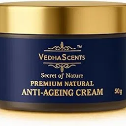 Vedhascents Premium Natural Anti-Ageing Cream | Ayurvedic Moisturizer for Wrinkles,Fine Lines, Dark Circles & Stretch Marks | Youthful, Hydrated, Glowing Skin | Pure Glow Pure Youth (50g)-image-21