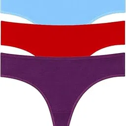 pahal glam Women Cotton Thong Panties for Everyday Wearing Solution of Panty Lines Under Fitted Outfits Like Jeans,Jaggings,Yoga Pants Combo Pack of 3-picture-15