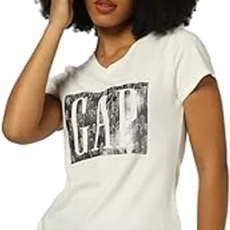 gap Women’s Slim Fit Solid Short Sleeved V-Neck T-Shirt-picture-17