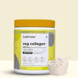 Cureveda Veg Collagen Powder | 100% Plant Based 5000 mg Collagen Peptides | Skin And Hair Supplement For Men & Women - 150 gm Lemon Mint Flavor-picture-30