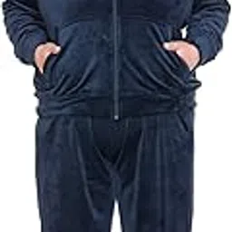 Women's Stylish Zipper Velvet Plus Size Longline Winter Wear Track Suit Night Suit Co-Ord Set-image-63