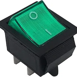 Electronic Spices KCD4 16a 250v Ac Green Color 4 Pin Dpdt Heavy Duty Plastic Rocker Switch With Indicator Pack of 2pcs-image-96