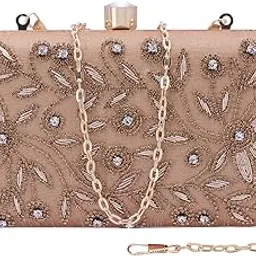swisni Gold gold embroidery clutch II Women's Traditional Designer Clutch For Women & Girls II EMBROIDERED CLUTCHES-picture-17