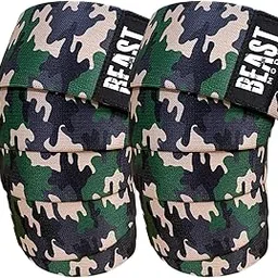 steigen fitness-sf STEIGEN FITNESS Beast Mode Weight Lifting Knee Support For Gym, Knee Wraps for Squats,Knee bands For Men,Knee Straps, Weight Lifting, Cross fit, Gym Workout (camouflage Green)-picture-10