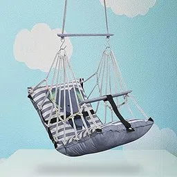 Sprointal® Swing for Kids Swing Cotton Baby Children Folding and Washable 1 to 5 Years New Born Gift Jhula with Safety Belt Easy to Carry Safety Lock Cradle Chair |Home Garden(Grey Baby Eliphant)-image-75