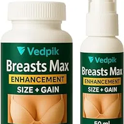 Breast Increaser Size and Gain Formula Capsules and Spray Set, 50ml Spray and 30 Capsules Combo-picture-43