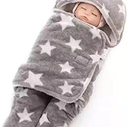 New Born Baby Super Soft Printed Baby Blanket ||All Season Hooded Baby Blanket for 0-6 Months Unisex Baby (Green)-picture-13