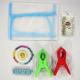 Shree Sakthi Pre-Pleating Kit 5 Items | Ironing Mat 1, Big Clips 2 nos, 12 Pins (Size 3), Measuring Tape and Pearl Pin 40 nos | Easy Pleat Maker for Perfect Saree Draping-picture-22