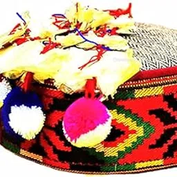 chamba heritage Unisex Traditional Himachali Cap/Pahadi Topi with Attachable Sacred Flower SS 01 Multicolour-picture-48