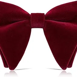 Men's Fashion Butterfly Shaped Pre-Tied Specially Crafted Oversize Long Peak Velvet Bow Tie with Adjustable Length-image-44