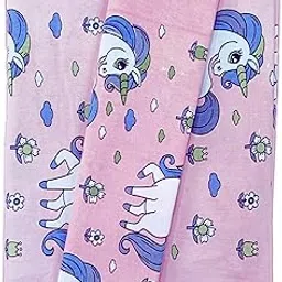 Kids Unicorn Print Cotton Single Bedsheet with 1 Pillow Cover, 152 x 228 cm, Pink-image-14