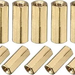 uxcell 35pcs Brass Straight PCB Pillar Female Thread Hex Standoff Spacer M3x5x12mm-image-10