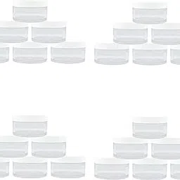 futura market Acrylic Transparent Jar with White Lid for Personal Care, Medicine keeping, Household use, Beauty Products & Multi Purpose 50 gm - Pack of 24-picture-39