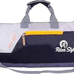 RISEN STYLE Duffle Polyester Bag/Gym Bags/Adjustable Shoulder Bag for Men(Black Grey)-picture-11