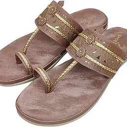 shoesmyth Kolhapuri Ortho Chappal | Velvet finish | Orthopedic Footwear For Women Designer Ortho Chappal Woman With Detail And Cushioned Insole | Comfortable Arch Fit Slipper | Good For Knee And Foot Pain | Handcrafted-picture-32