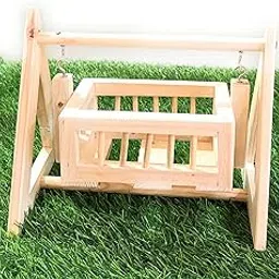 Crafts India® Handcrafted Wooden Swing/Jula Prayer Room/Temple/Decorative Swing Jhula Dolls/Toys- Krishnanna Totlu- 19cms-image-14