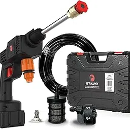 Jet Hawk Cordless Pressure Washer As Seen on High Street TV - Portable Jet Wash - Use Any Water Source - Includes Various Spray Nozzles, Soap Dispensing Bottle, 5m Hose, Hose Connector & Carry Case-image-76