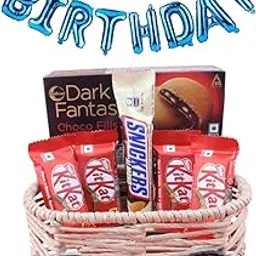 SFU E Com Tasty Almonds Chocolate With Premiuim Kitkat Hamper | Happy Birthday Foil Ballons Letters With Chocolate Gift Hamper | Birthda Chocolate Gift Combo | 1523-picture-22
