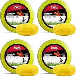 Balwaan Krishi Yellow Trimmer Line Pack of 4/Nylon Rope Bundle for Brush Cutter (50m, 3mm Round), Grass Cutter, Weeder, Trimmer, Tap n Go-image-25