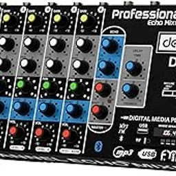 DaBeatz 6-Channel Stereo Echo DJ Sound Mixer with USB and Bluetooth for Parties, Stage Effects, Weddings, Diwali Giving Your Occasion an Impressive Output. (Black) (DB-6 USB)-image-42