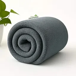 FRESHSHINE Microfiber Hand Towel Face Towel, 40 x 60 cm,340 GSM (Grey, 1 pc)-picture-24