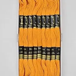 Anchor Thread Stranded Cotton Skiens Cross/Long Stitched Embroidery Threads (Set of 25 Pieces). (Shade no. 304)-picture-23