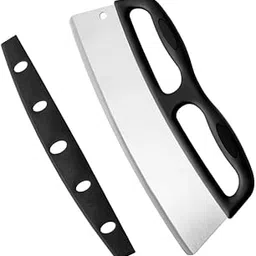 Shrux Pizza Cutter Rocker – 13.7 Inch Stainless Steel Mezzaluna Knife for 12 Inch Pizza, Flatbreads & Herbs – Heavy Duty Sharp Blade, Dual Grip, Easy Clean Kitchen Tool-image-37